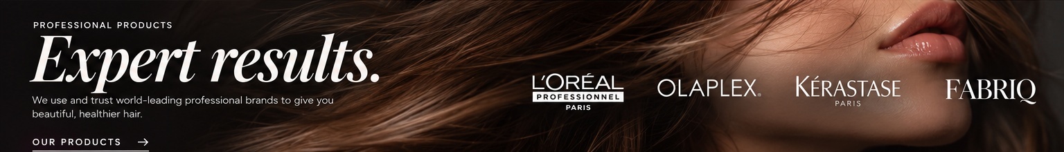 Professional products and expert results — brand presentation concept for Harlow’s Den